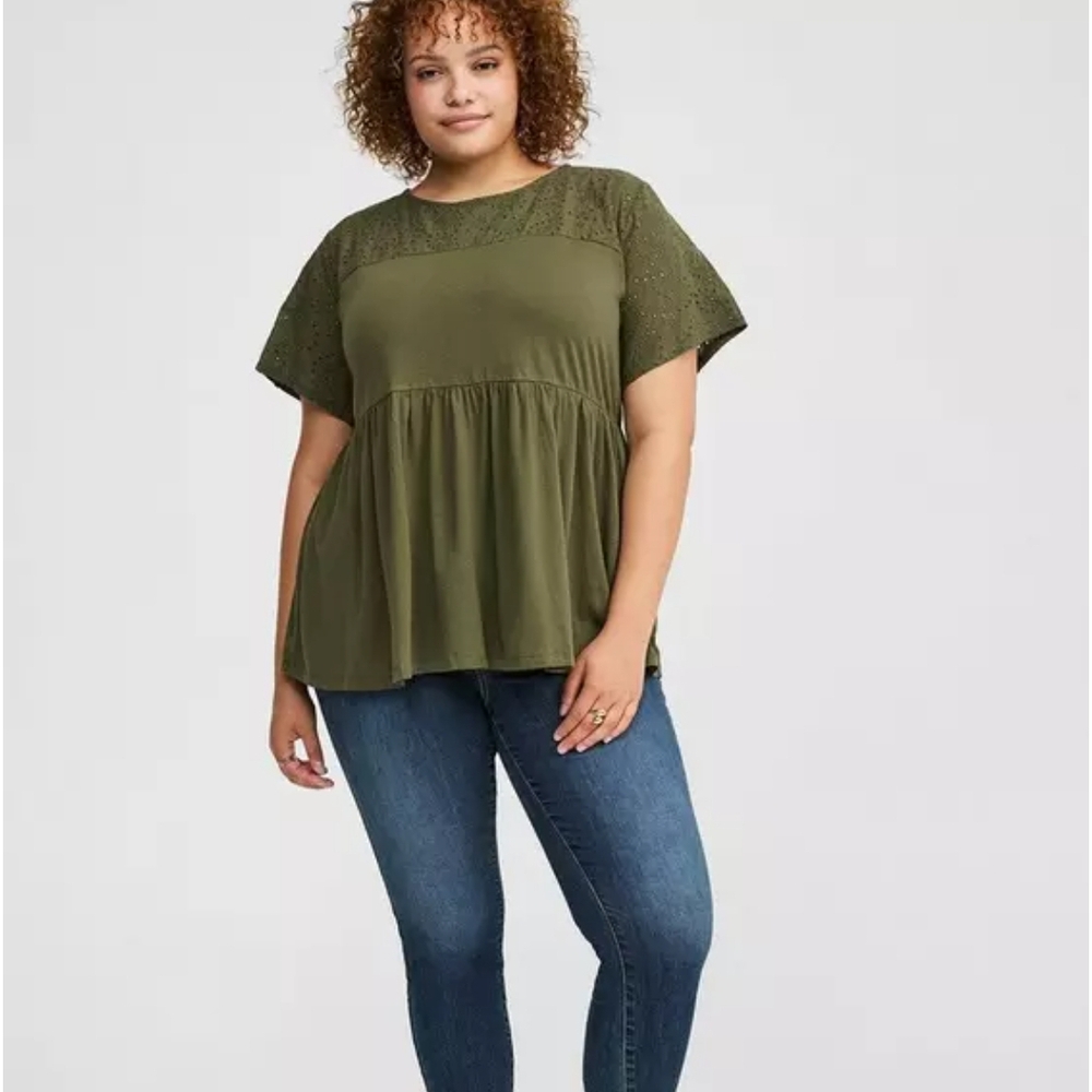 Torrid Olive Green Blouse